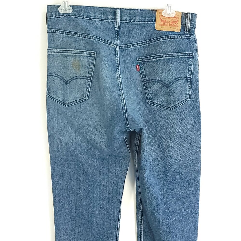 Levi's 550 Jeans Men's 36x30 Blue Denim Distressed - Picture 4 of 14